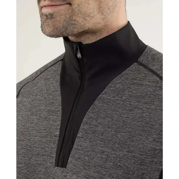 Lululemon Blaze 1/2 Zip Pullover Heather Gray Mens L Large Athletic Shirt Jacket - Picture 4 of 14